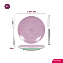 Cookinglife Side Plates / Dessert Plates Pastel Harmony ø 19 cm - 6 pieces