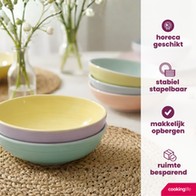 Cookinglife Deep Plates / Pasta Bowls Pastel Harmony Ø 23 cm - 6 pieces