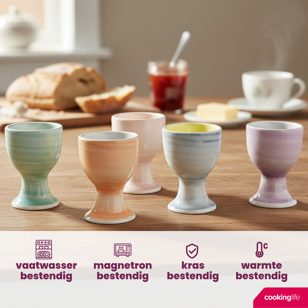 Cookinglife Egg Cups Pastel Harmony - 6 pieces