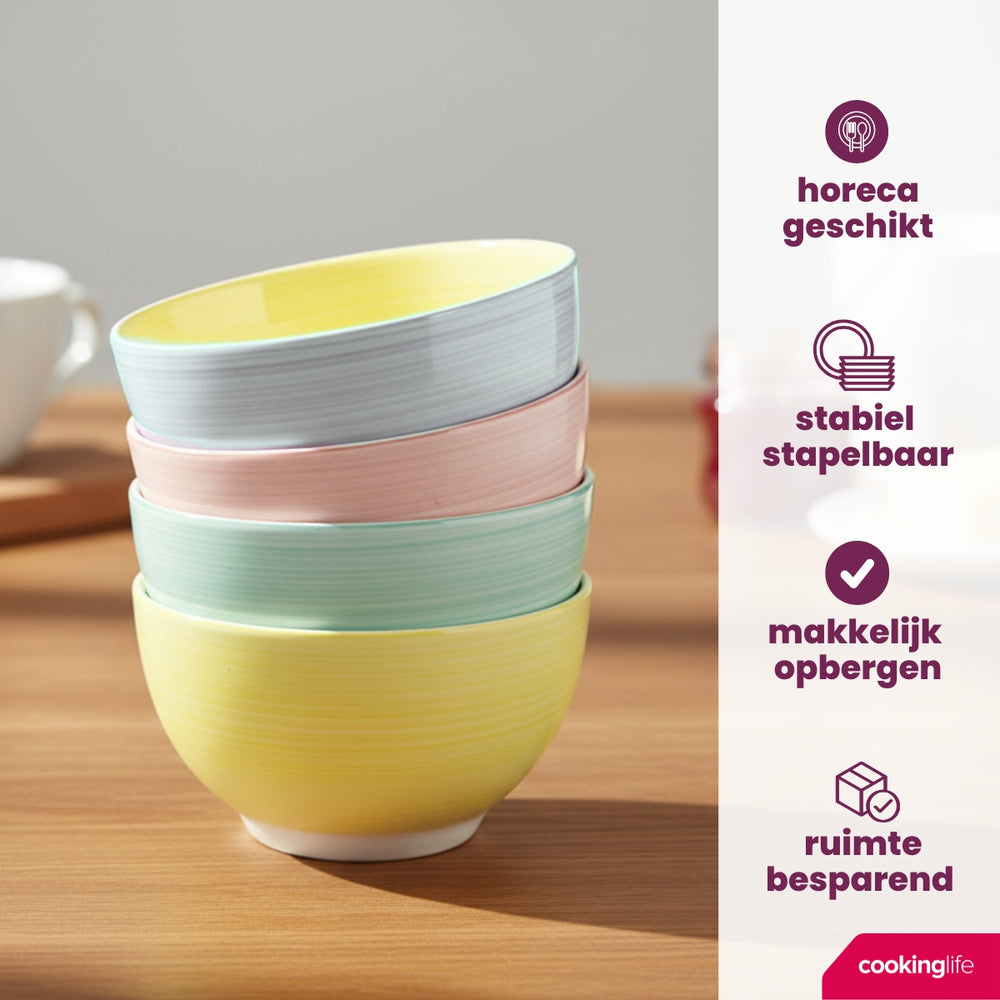 Cookinglife Soup Bowls / Bowls Pastel Harmony ø 14 cm - 6 pieces