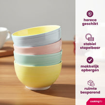 Cookinglife Soup Bowls / Bowls Pastel Harmony ø 14 cm - 6 pieces
