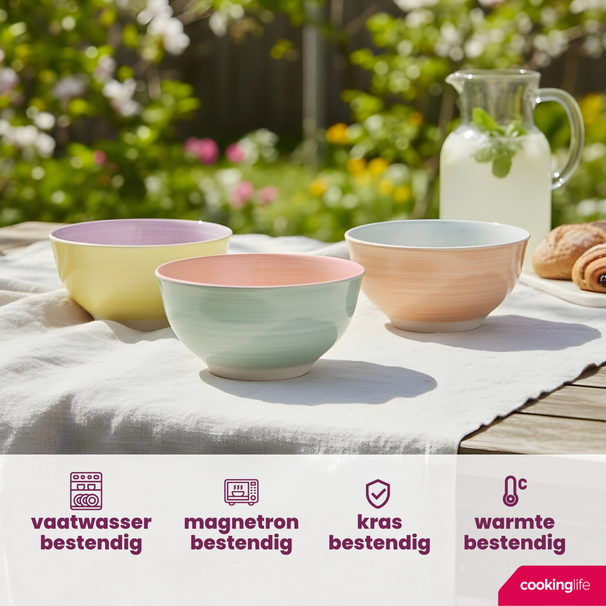 Cookinglife Small Bowls Pastel Harmony Ø 12 cm - 6 pieces