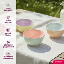 Cookinglife Small Bowls Pastel Harmony Ø 12 cm - 6 pieces