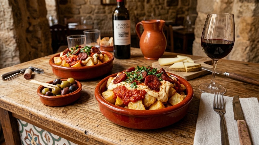 Sizzling tapas like you'd order in a Spanish bodega.