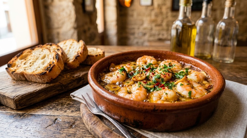 Garlic, oil and shrimp: how to make the perfect tapas evening