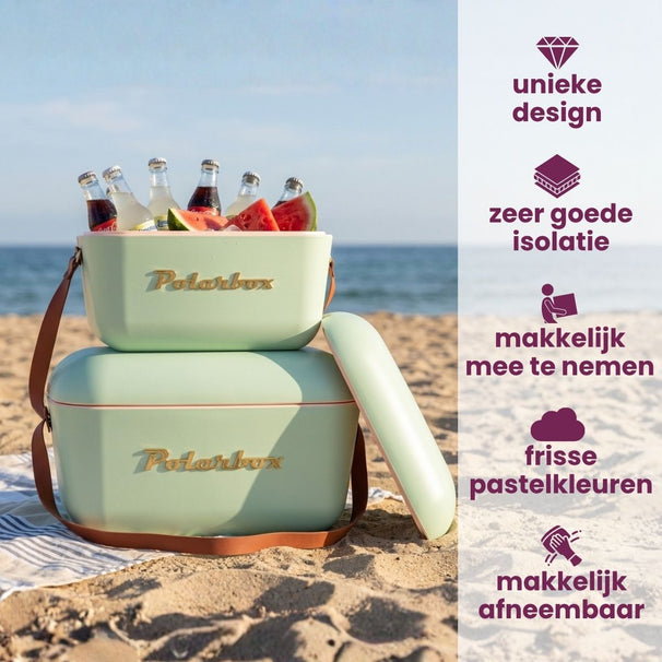 Polarbox nevera con correa - Olive Green-Gold - 20 litros
