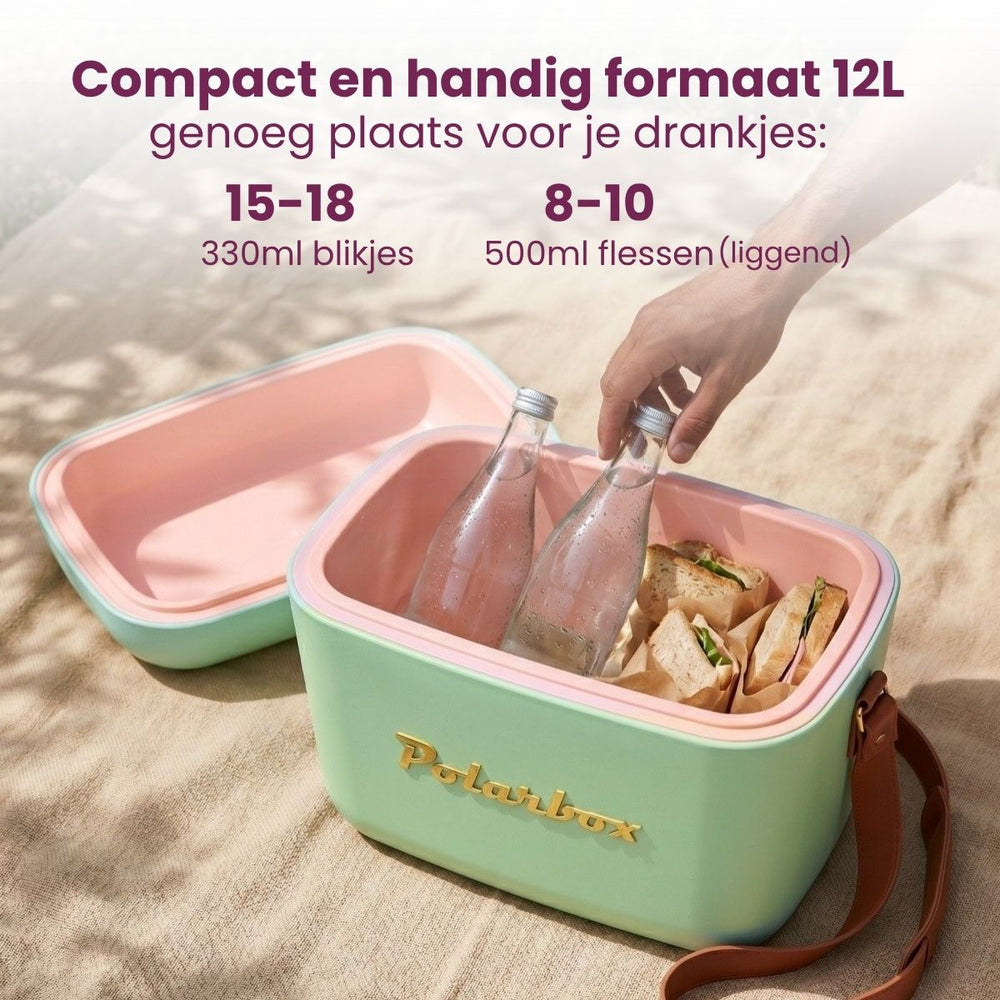 Polarbox Cooler with Shoulder Strap - Olive Green-Gold - 12 liters
