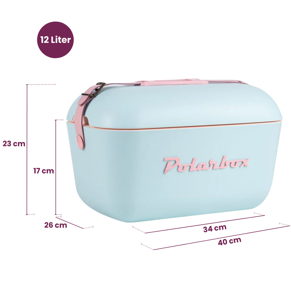 Polarbox Cool Box with Shoulder Strap - Light Blue - 12 liters.