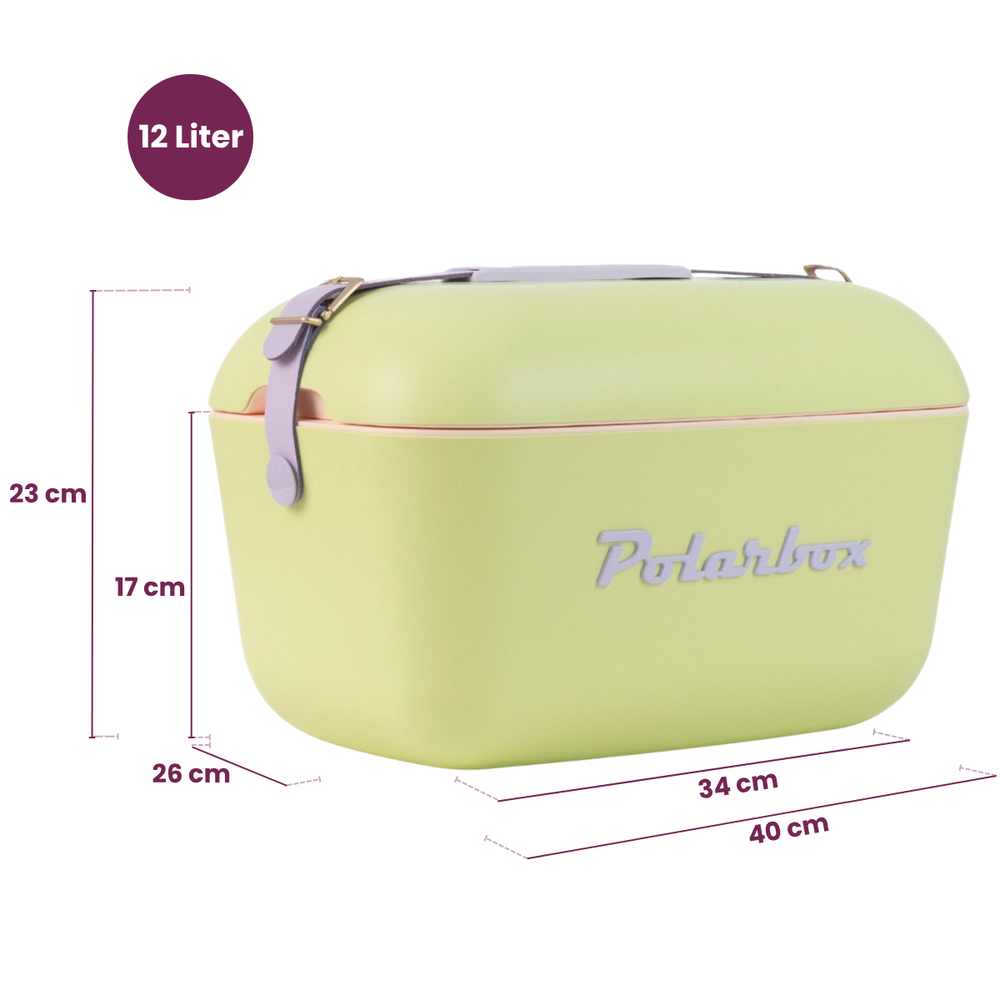 Polarbox Cool Box with Shoulder Strap - Lime Lilac - 12 Liters