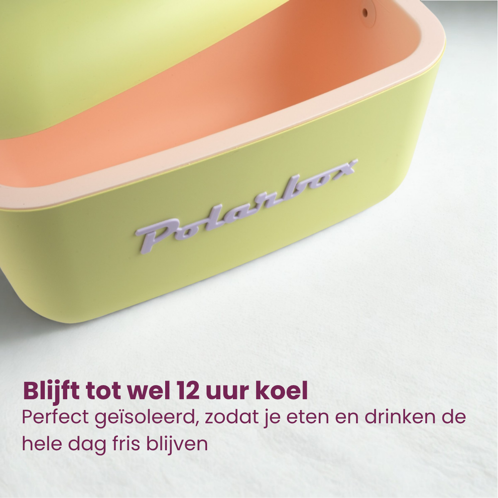 Polarbox Cool Box with Shoulder Strap - Lime Lilac - 20 Liters