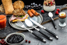 Laguiole Style de Vie Cutlery set Premium Line - Black - 24 pieces / 6 persons