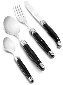Laguiole Style de Vie Cutlery set Premium Line - Black - 24 pieces / 6 persons