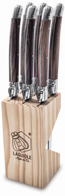 Laguiole Style de Vie Steak knives Premium Line Dark Wood - 6 pieces