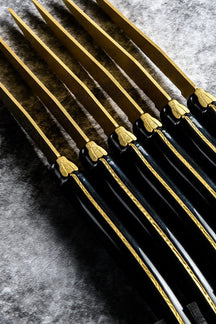 Cuchillos para steak Laguiole Style de Vie Prestige Line Oro - 6 piezas