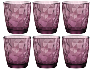 Vasos de agua Bormioli Rocco Diamond - Púrpura - 390 ml - 6 piezas