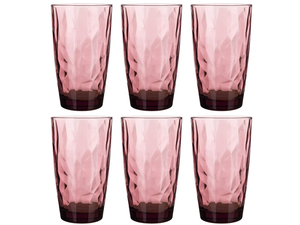 Vasos longdrink Bormioli Rocco Diamond - Púrpura - 470 ml - 6 unidades