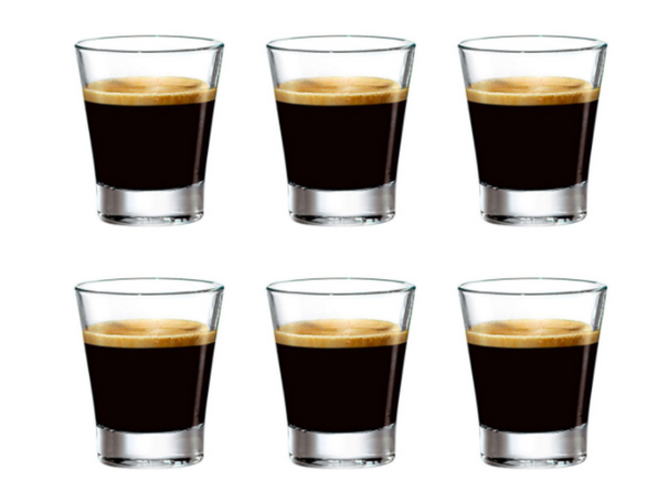 Vasos de espresso Bormioli Rocco Caffeino 85 ml - 6 piezas
