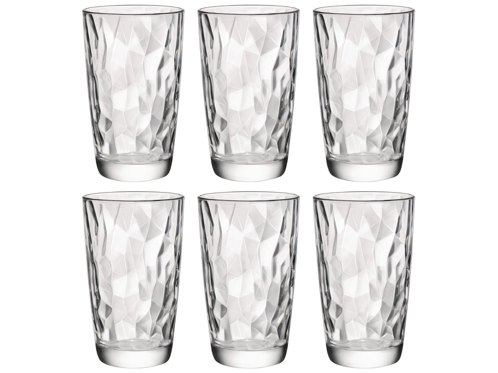 Bormioli Rocco Long drink glasses Diamond - Transparent - 470 ml - 6 pieces