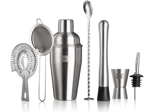 Set de cóctel Vacu Vin Plus - Plateado - 7 piezas