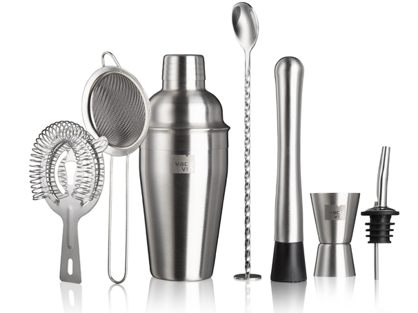 Set de cóctel Vacu Vin Plus - Plateado - 7 piezas