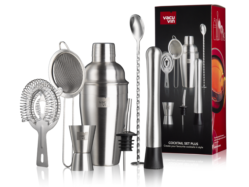 Vacu Vin Cocktail Set Plus - Silver - 7 pieces