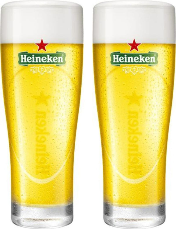 Vasos de cerveza Heineken Ellipse - 250 ml - 2 piezas