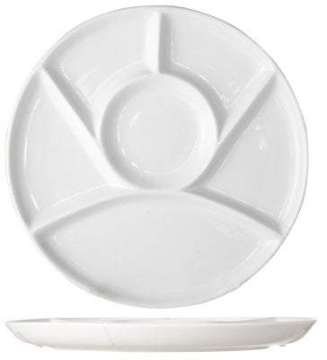 Platos para BBQ / Platos gourmet / Platos para fondue Cosy & Trendy con 6 compartimentos ø 23.5 cm - 4 unidades