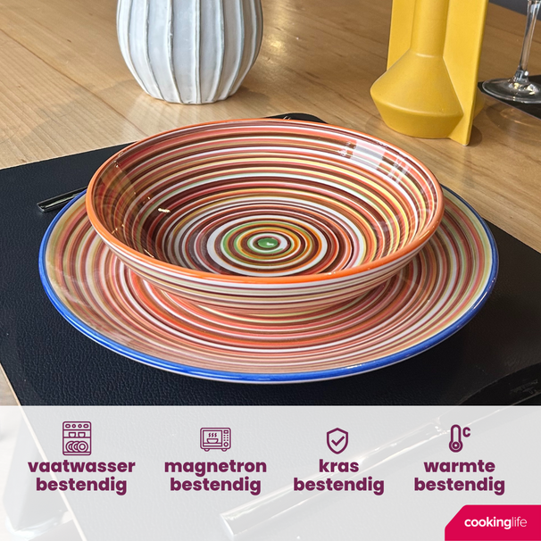 Cookinglife Soup Bowls / Bowls Rhythm & Lines ø 14 cm - 4 Pieces