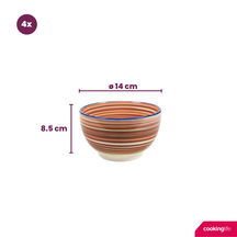 Cookinglife Soup Bowls / Bowls Rhythm & Lines ø 14 cm - 4 Pieces