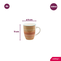 Cookinglife Mugs Rhythm & Lines 340 ml - 4 pieces