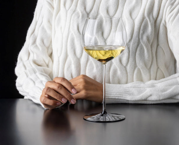 Copa de vino blanco Riedel Fatto A Mano Black Tie - Chardonnay - 660 ml