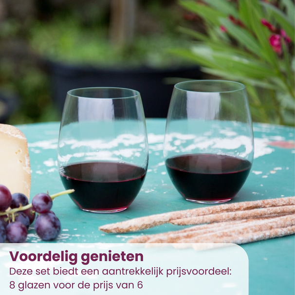 Copas de vino tinto Riedel O Wine - Cabernet / Merlot - 600 ml - Paga 6 y lleva 8