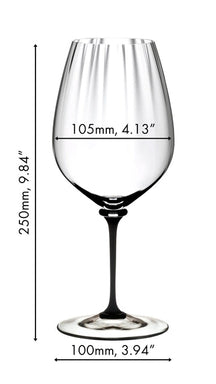 Riedel Red Wine Glass Fatto A Mano Performance - Cabernet Sauvignon - Black Stem - 834 ml