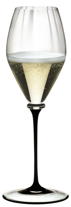 Copa de champán Riedel Fatto A Mano Performance - Tallo negro - 375 ml