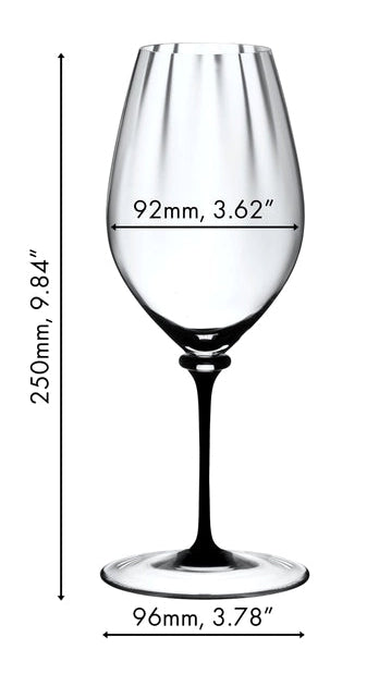 Riedel White Wine Glass Fatto A Mano Performance - Riesling - Black Stem - 623 ml