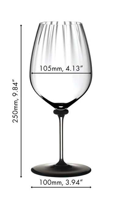 Riedel Red Wine Glass Fatto A Mano Performance - Cabernet Sauvignon - Black Base - 834 ml