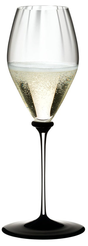 Copa de champán Riedel Fatto A Mano Performance - Base negra - 375 ml