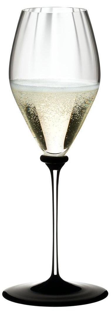 Copa de champán Riedel Fatto A Mano Performance - Base negra - 375 ml