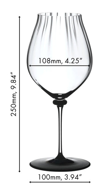 Riedel Red Wine Glass Fatto A Mano Performance - Pinot Noir - Black Base - 830 ml