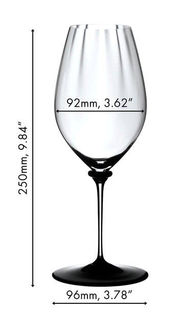 Riedel White Wine Glass Fatto A Mano Performance - Riesling - Black Base - 623 ml