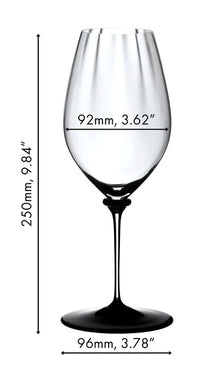 Riedel White Wine Glass Fatto A Mano Performance - Riesling - Black Base - 623 ml