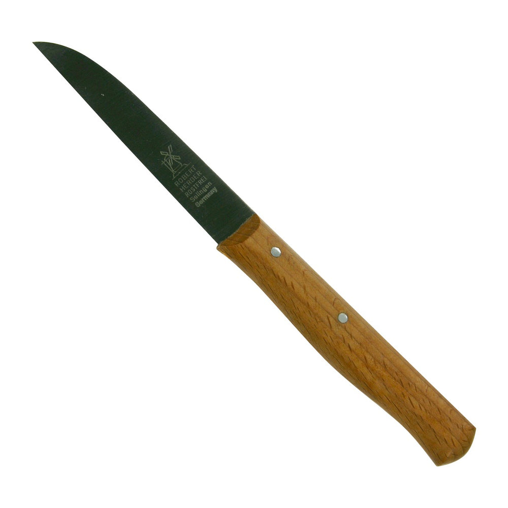 Robert Herder Molenmes 8.5 cm roestbaar staal met houten heft, vrijstaand op witte achtergrond
