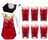 Cocktail Set Red Annie - Carafe 1.6 L with 6 Long Drink Glasses 490 ml, Cocktail Spoon & Ice Cube Tray