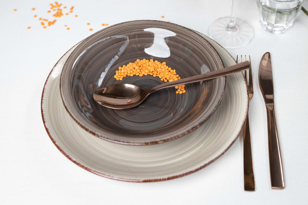 Cookinglife Dinner Plates Delice Gray ø 26.5 cm - 6 pieces