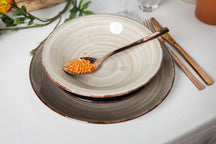 Cookinglife Deep Plates / Pasta Bowls Delice Gray ø 21 cm - 6 pieces