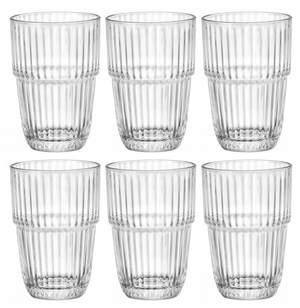 Bormioli Rocco Vasos Longdrink Apilables - Vasos de agua - Barshine - 380 ml - 6 unidades