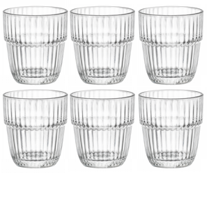 Bormioli Rocco Vasos de agua Apilables - Barshine - 305 ml - 6 unidades