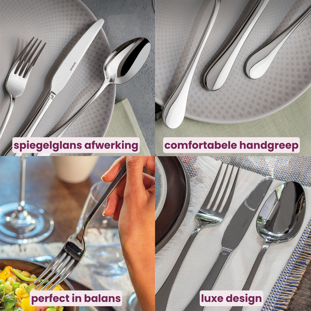 Sambonet Cutlery set Bloom - stainless steel - Monoblock - 36 pieces / 6 people