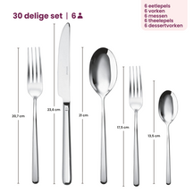 Sambonet Set de cubiertos Linear - Champagne - 30 piezas / 6 personas