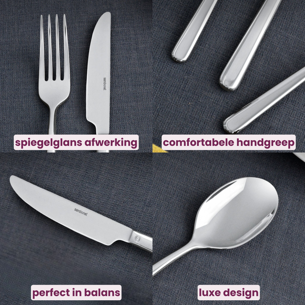 Sambonet Set de cubiertos Linear - Champagne - 30 piezas / 6 personas